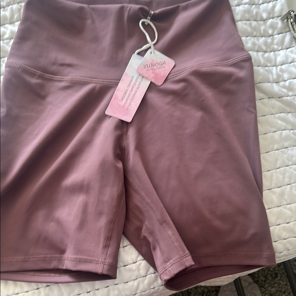 Women's Purple Shorts high waisted yoga shorts